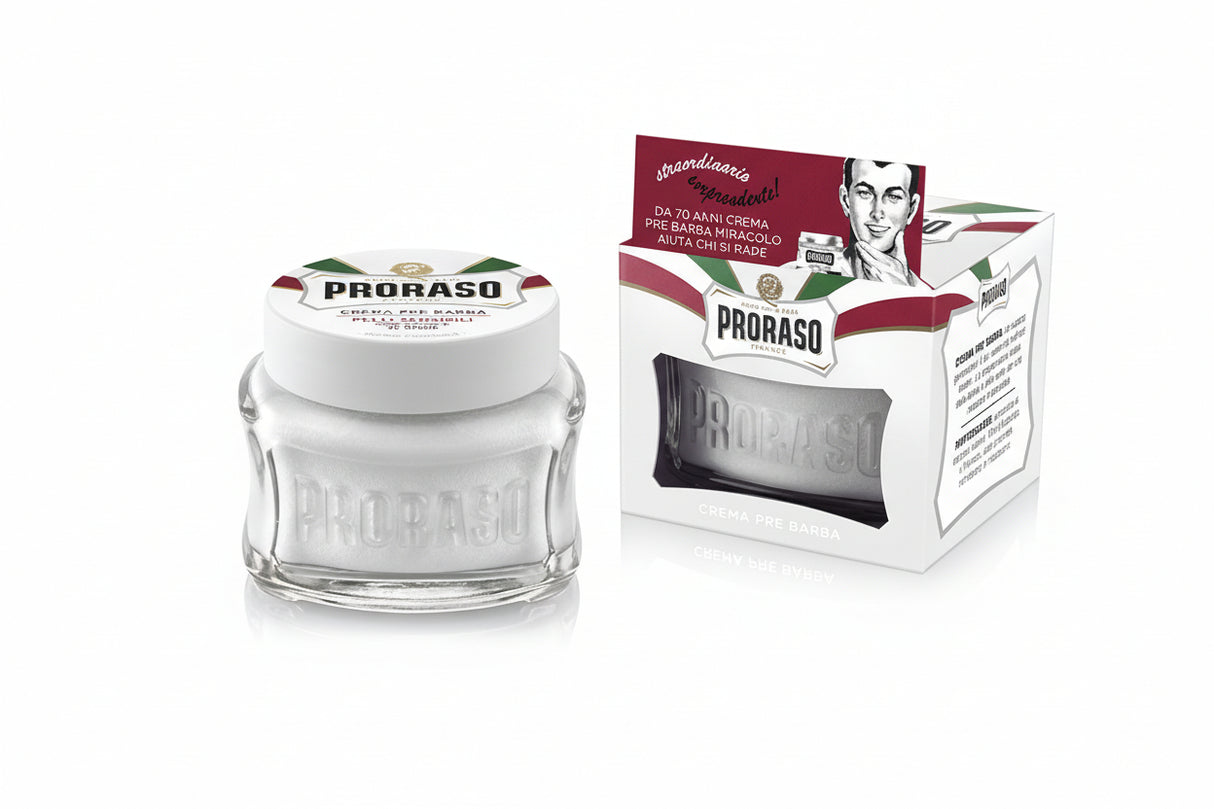 Proraso Pre Shave Creme empfindliche Haut, weiss