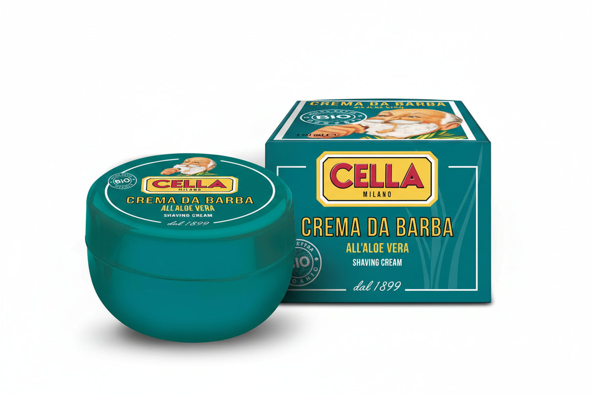 Cella Milano Rasiercreme in Schale Bio mit Aloe Vera