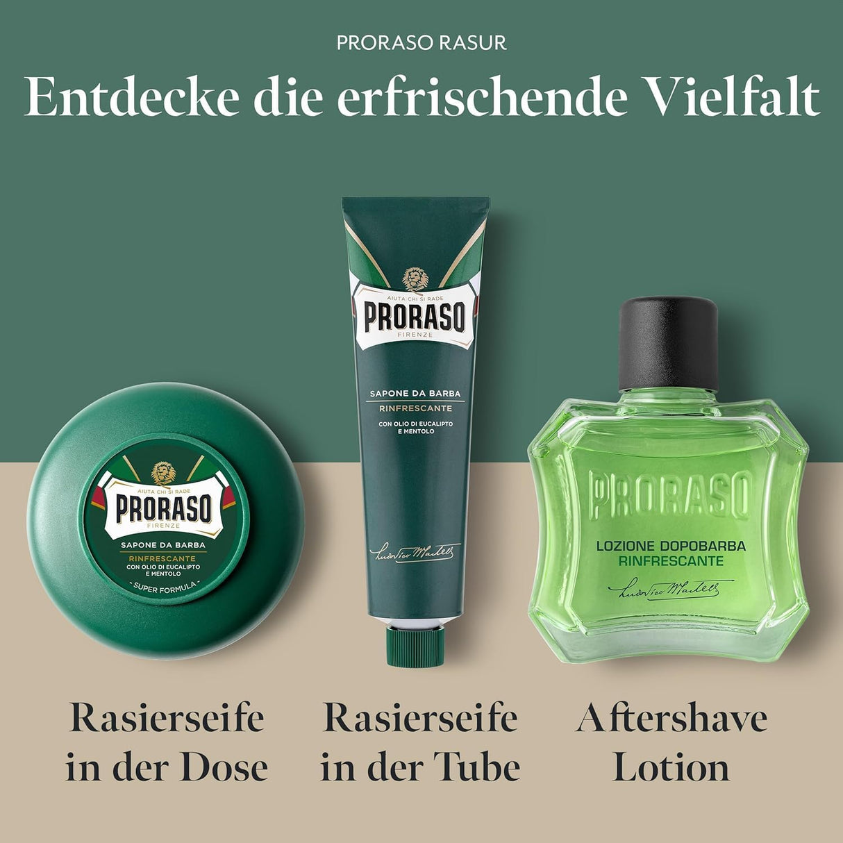 Proraso Rasierseife in der Dose, grün